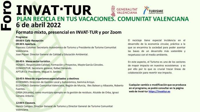 Plan recicla en tus vacaciones. Comunitat Valenciana