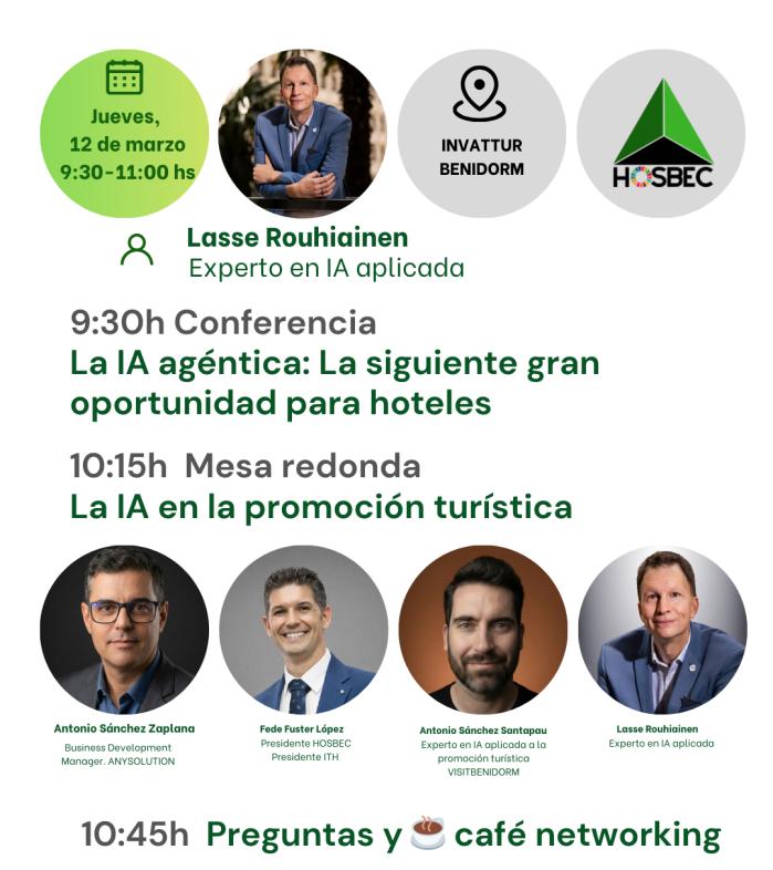 Conferencia sobre IA agéntica y la IA en la promoción turística