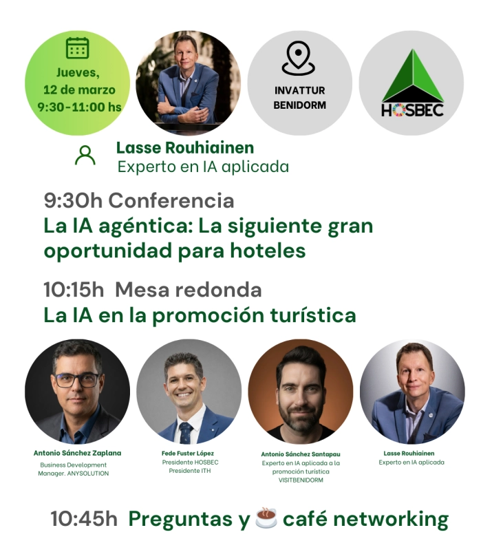 Conferencia sobre IA agéntica y la IA en la promoción turística